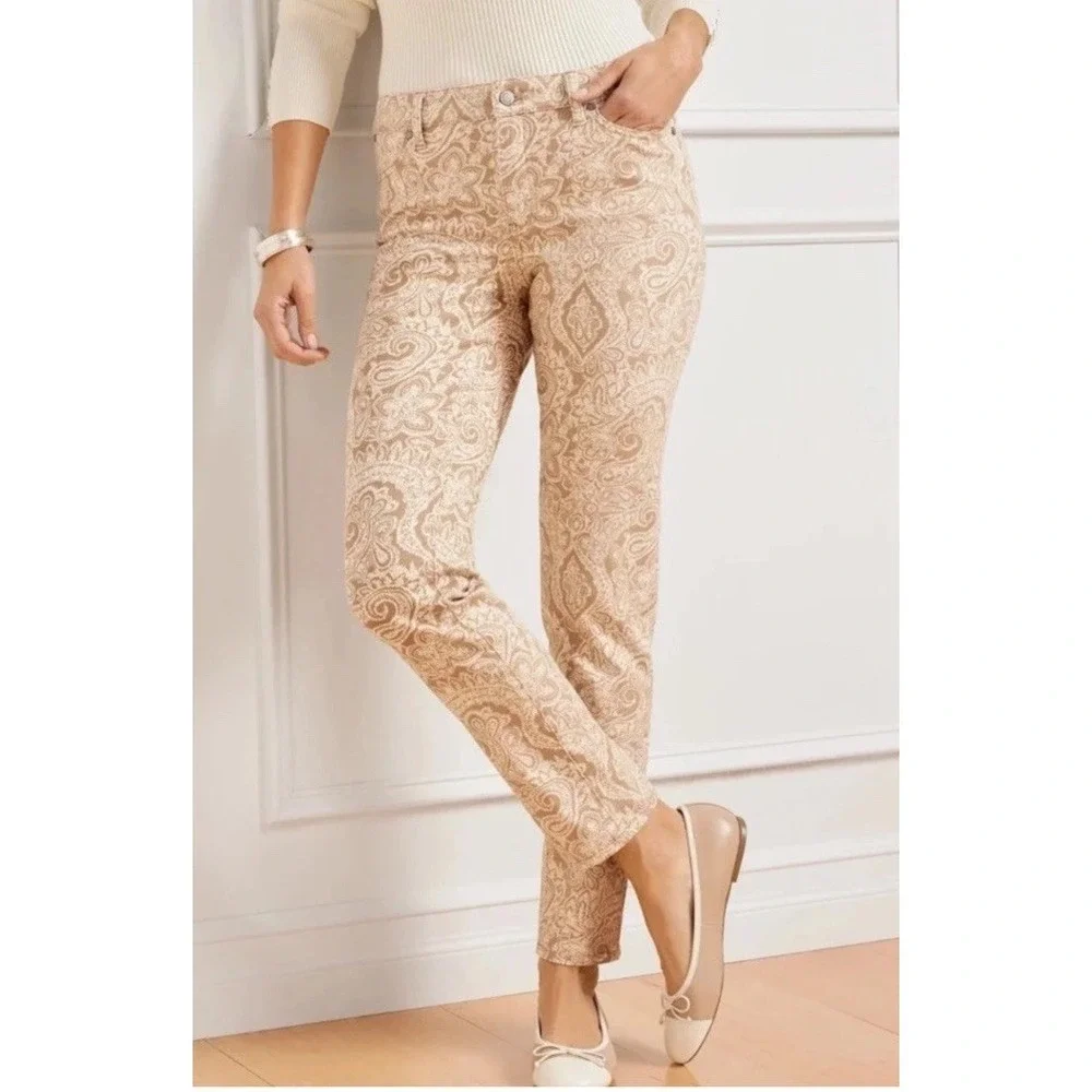 Talbots Curvy Slim Ankle Jeans in Star Paisley Size 16 - Picture 12 of 12